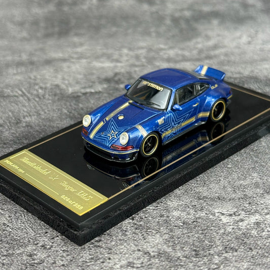ZINCIT Model 1:64 Porsche 911 Singer DLS Starlight Blue Diecast Model Car – Premium Sports Car Collectible
