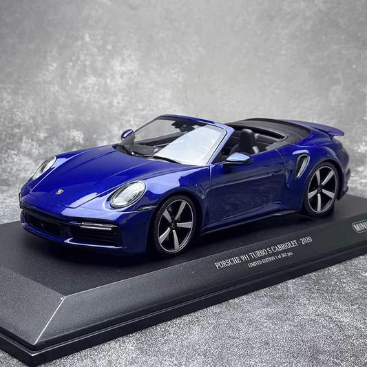 Minichamps 1:18 Porsche 911 (992) Turbo S Cabriolet 2020 Alloy Diecast Model Car