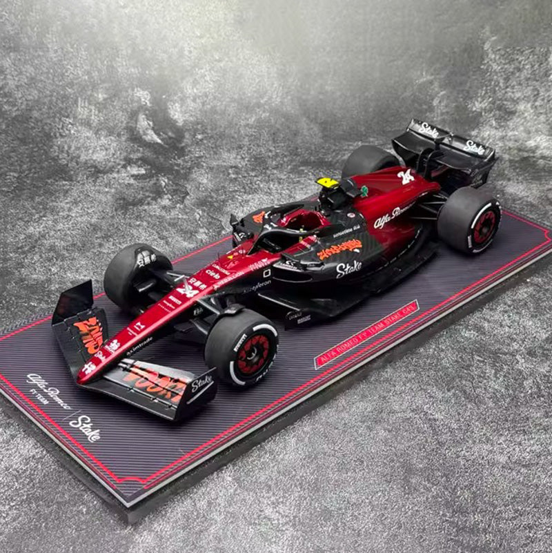 Alfa Romeo F1 C43 – #24 Zhou Guanyu Netherlands GP Edition 1:18 Scale Collectible Model by Kilo NZG (Alloy Shell with Display Base Cover)