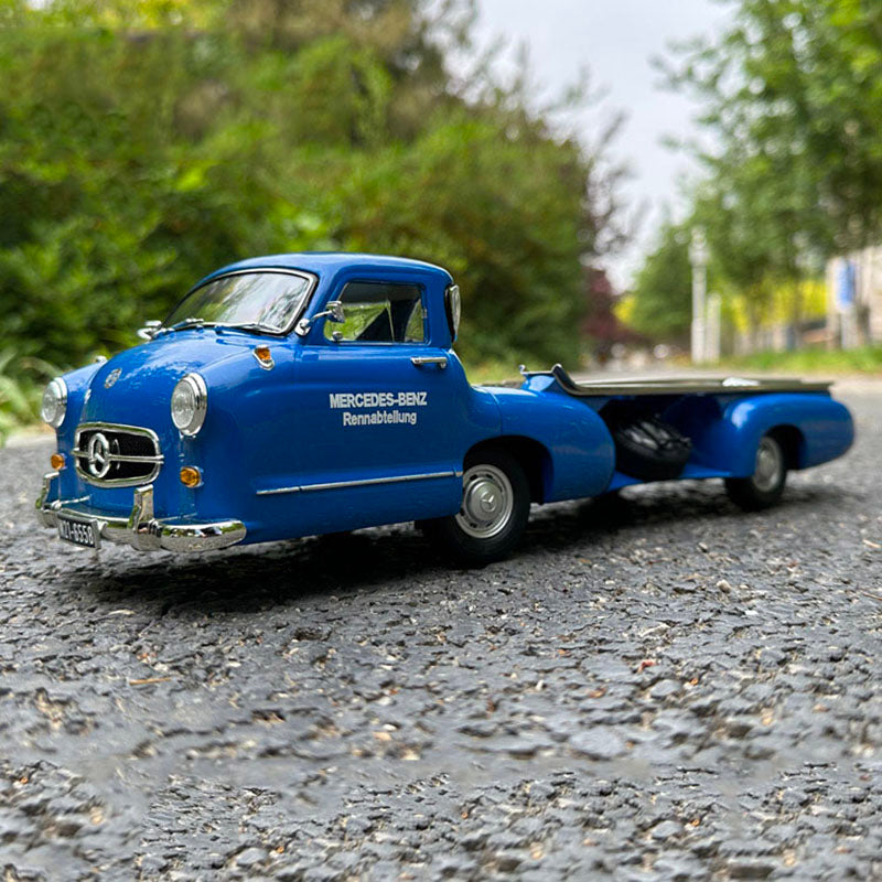 IVY Blue Miracle 1:18 Anhänger Transportfahrzeug Renntransporter Legierung Automodell