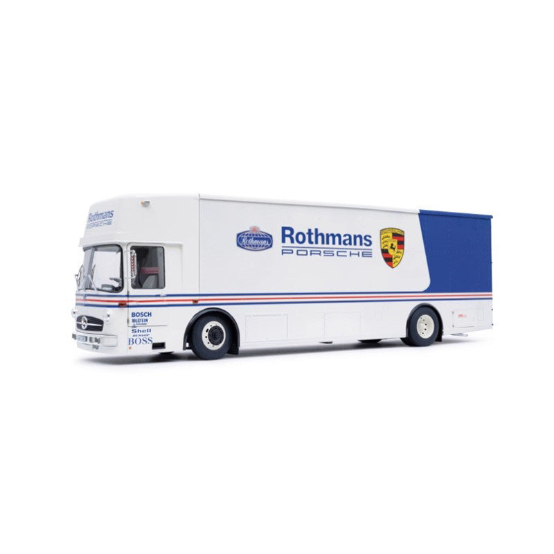 Schuco Mercedes-Benz O317K Porsche Racing Transporter 1:18 Diecast Model – Rothmans Livery