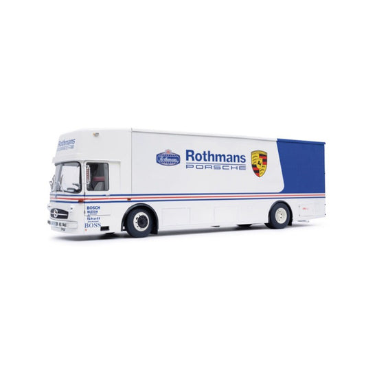 Schuco Mercedes-Benz O317K Porsche Racing Transporter 1:18 Diecast Model – Rothmans Livery
