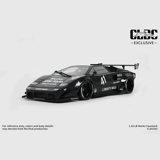 GT Spirit 1:18 LBWK Lamborghini Countach Resin Model Car with Display Case – Premium JDM Style