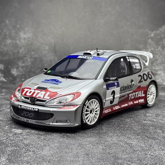 Peugeot 206 WRC – Panizzi TDC Silver 2002 (1:18 Scale by OTTO, Limited Edition of 2,000)(OT1085)