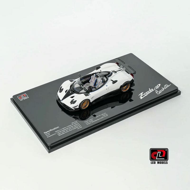 LCD Models 1:43 Pagani Zonda HP White Diecast Model Car