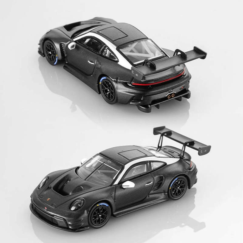 HappyCar Porsche 911 GT3 R 1:64 Diecast Model Car – Black Carbon