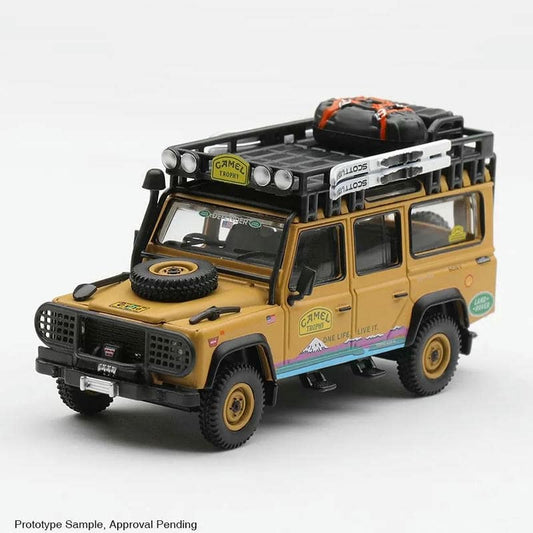 MINI GT 1:64 Land Rover Defender 110 Camel Trophy #1309 Diecast Model