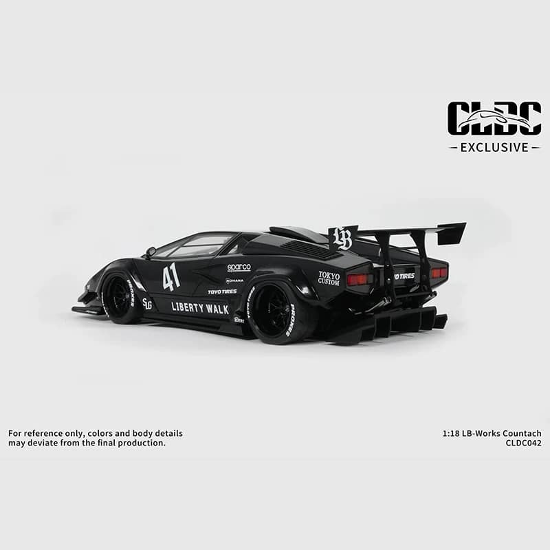 GT Spirit 1:18 LBWK Lamborghini Countach Resin Model Car with Display Case – Premium JDM Style