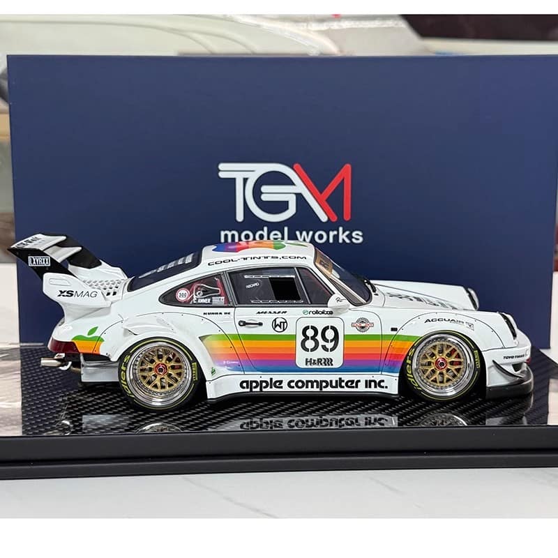 TGM 1:18 Porsche RWB 964 #89 Apple Livery Limited Resin Model