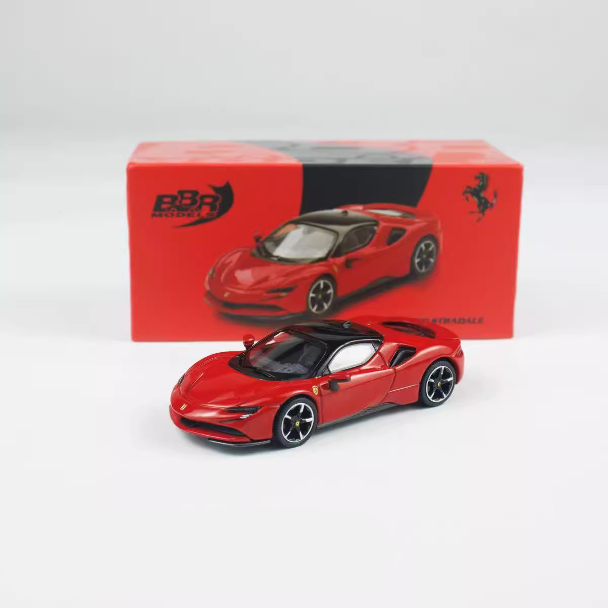 BBR 1:64 Ferrari SF90 Stradale Rosso Corsa Alloy Collectible Model Car