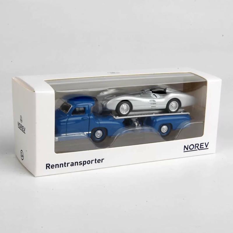 NOREV 1:64 Mercedes-Benz W196 Blue Miracle Transport Vehicle (1954) Alloy Model