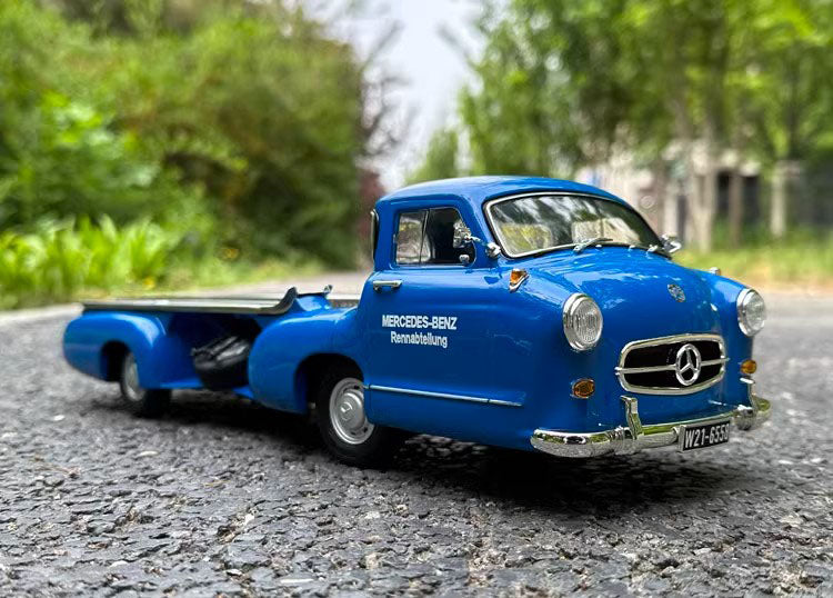 IVY Blue Miracle 1:18 Anhänger Transportfahrzeug Renntransporter Legierung Automodell
