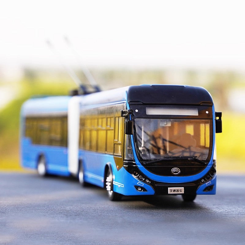 Original 1:42 Yutong Dual-Source Trolleybus Shanghai BRT Diecast Bus Model