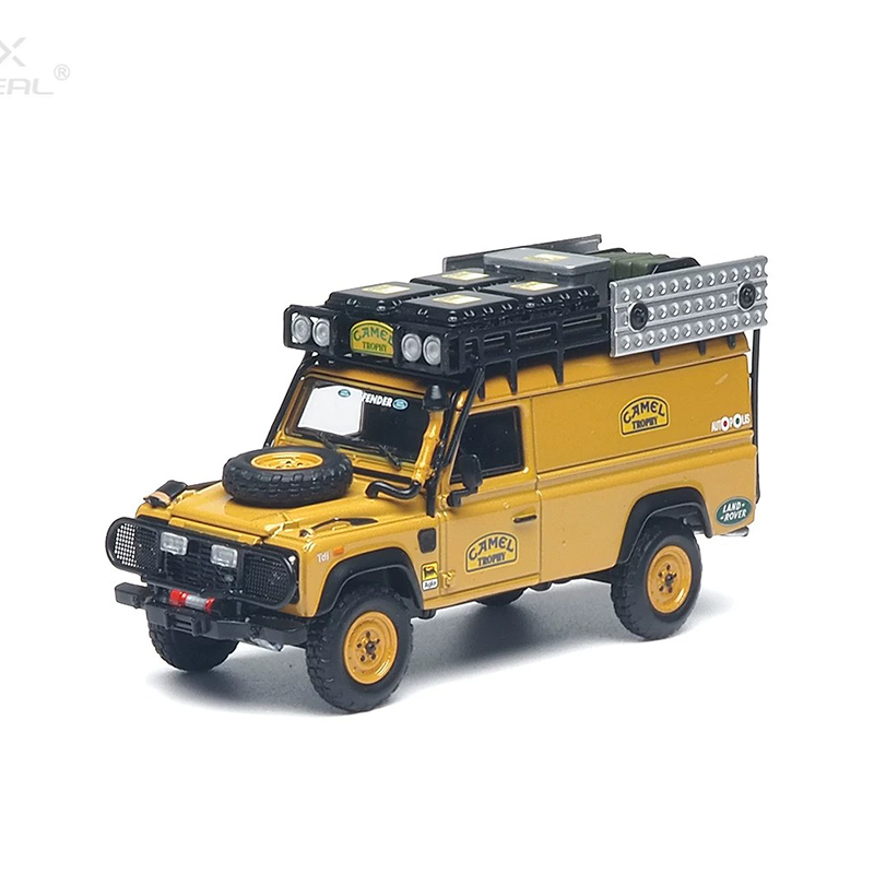 AR BOX 1:64 Land Rover Defender 110 Camel Trophy Tanzania Burundi Expedition Diecast Model Car
