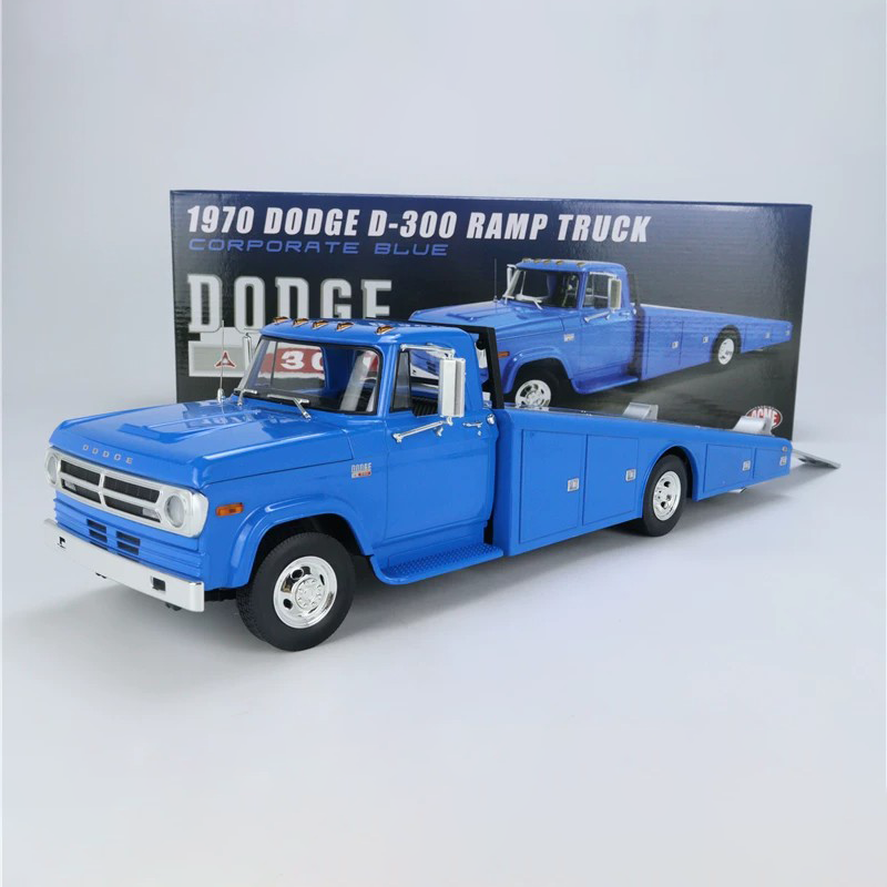 ACME 1:18 1970 Dodge D-300 Ramp Truck Diecast Model