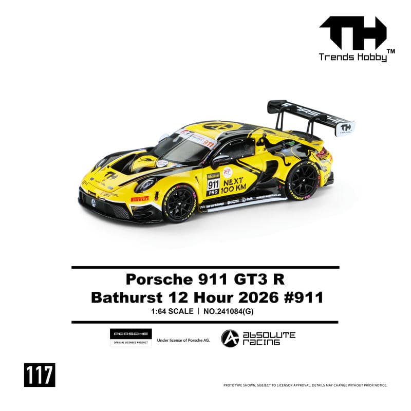 TH 1:64 Porsche 911 GT3 R #911 Bathurst 12 Hour 2026 Diecast Model