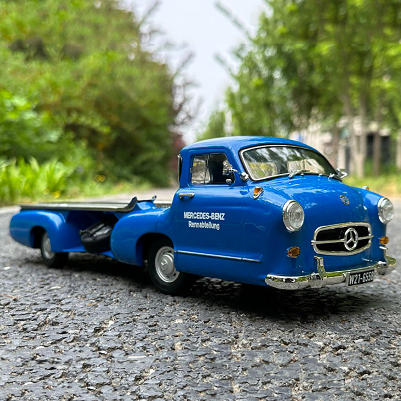 IVY Blue Miracle 1:18 Anhänger Transportfahrzeug Renntransporter Legierung Automodell