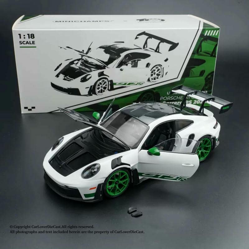 MINICHAMPS 1:18 Porsche 911 GT3 RS Diecast Model Car – Full Opening Limited Edition Collector