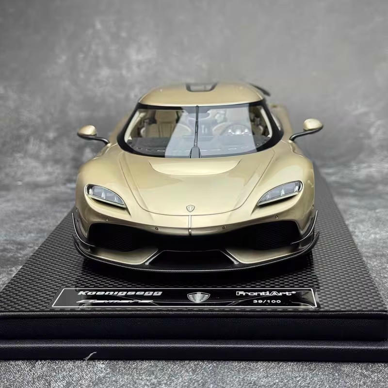 FrontiArt 1:18 Koenigsegg Gemera Resin Model — Champagne Gold