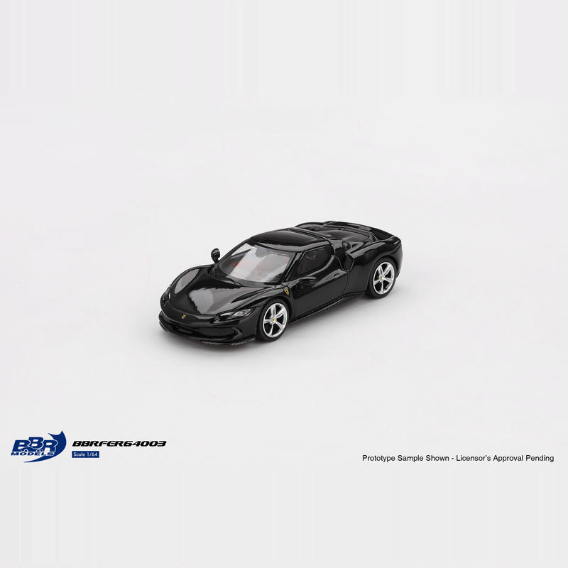 BBR 1:64 Ferrari 296 GTB Deicast Car – Black