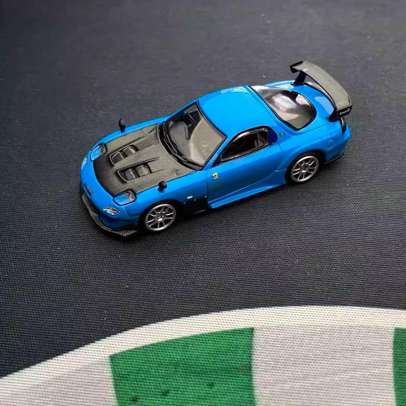 MINIGT 1:64 Mazda RX-7 RE-Amemiya Diecast Car – Blue