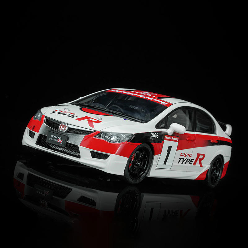 MotorHelix 1:18 Honda Civic Type R (FD2) Japan One-Make Race #1 Diecast Model Car