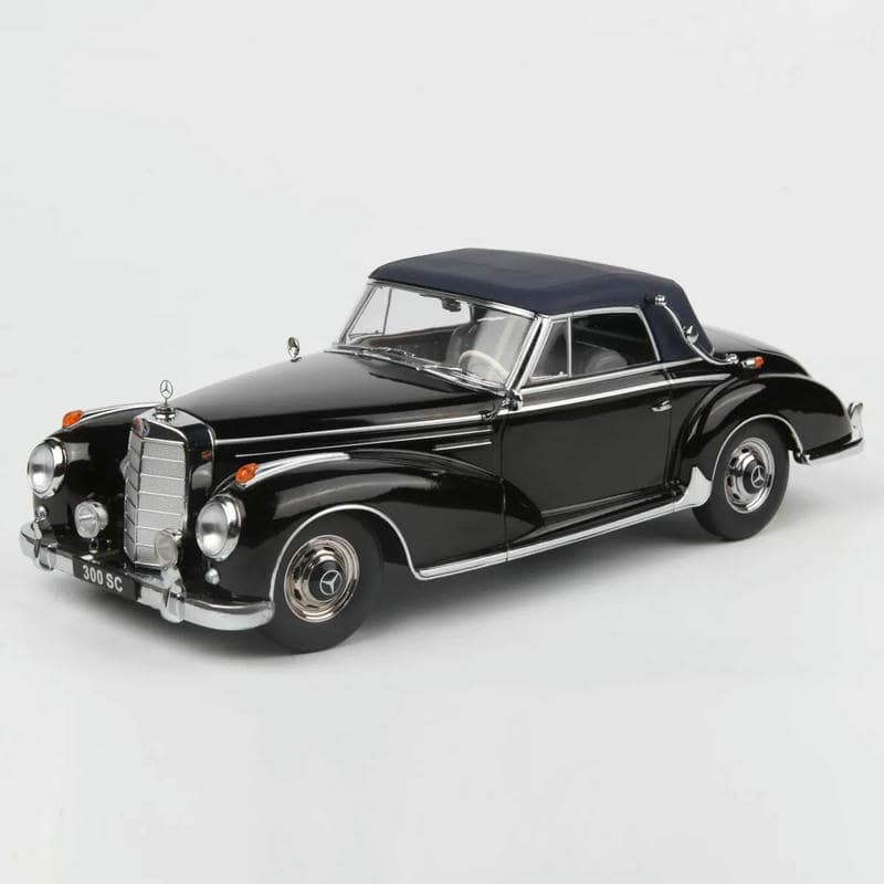 KK Scale 1:18 Mercedes-Benz 300 Sc Cabriolet 1957 Black Diecast Model