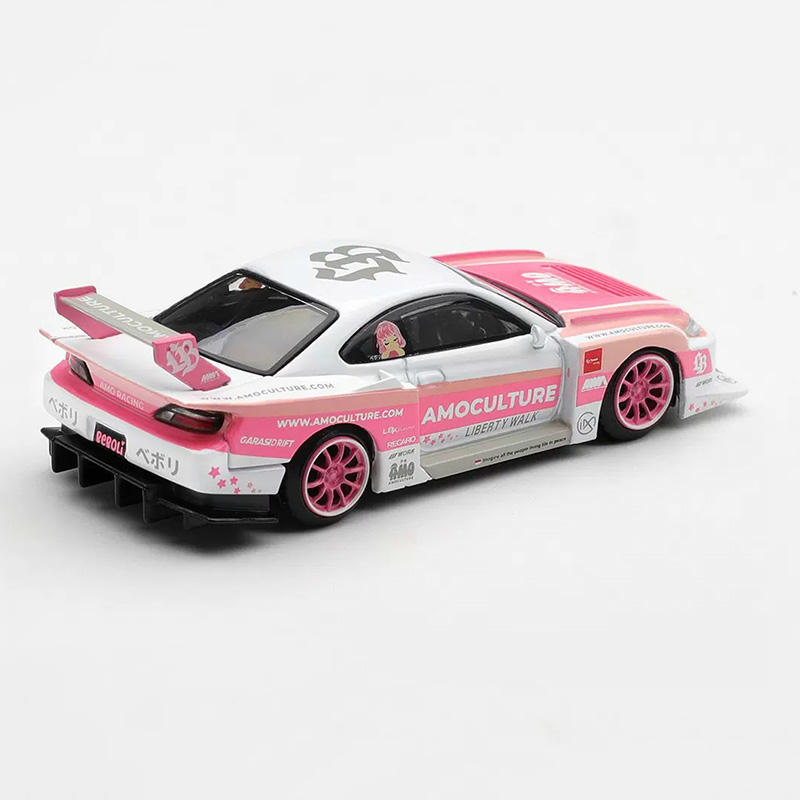 MINI GT 1:64 Nissan Silvia S15 LB-Super Diecast Model Car – Pink