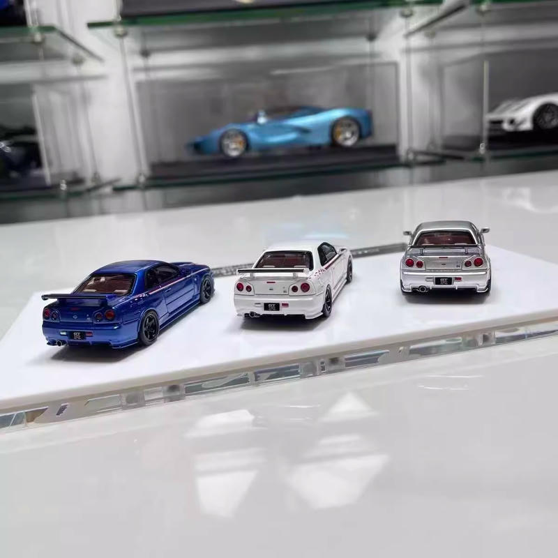 MotorHelix 1:64 Nissan R34 Skyline Three-Car Set – Foshan Exhibition Limited Edition