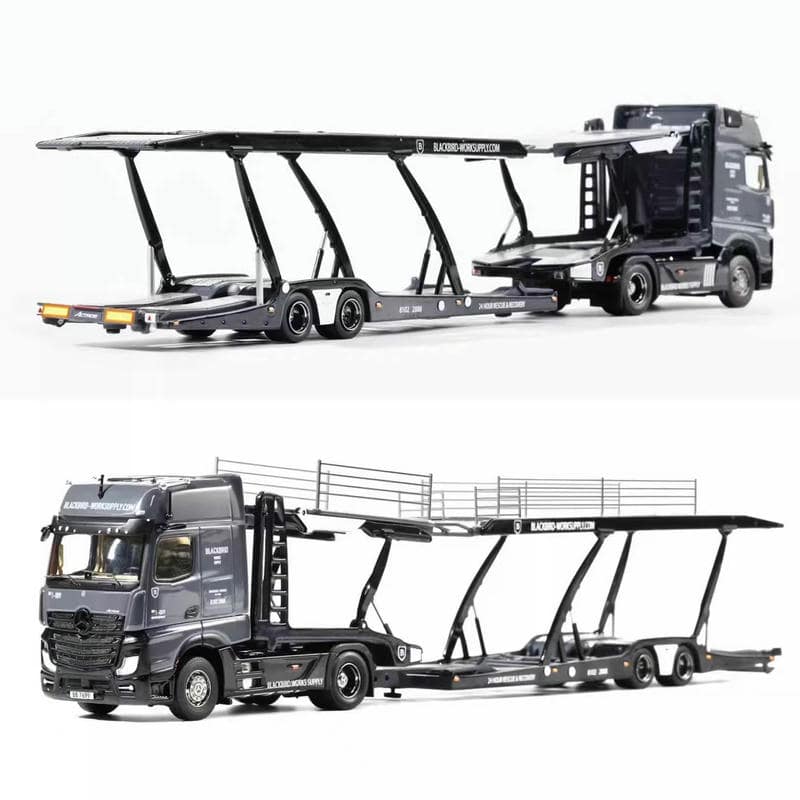 Shadow Pro / GCD 1:64 Mercedes-Benz Actros Car Transporter Truck – “Black Bird”&nbsp;