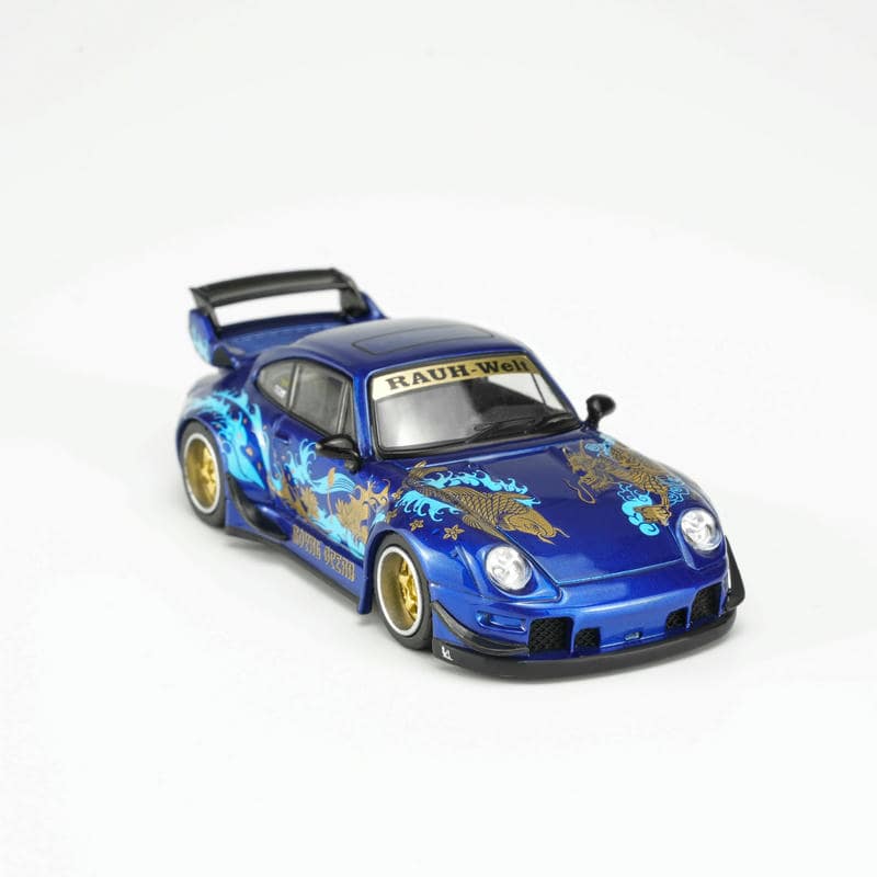 MotorHelix 1:64 Porsche 911 RWB 993 Dragon Fish Livery Diecast Model Car – JDM Widebody