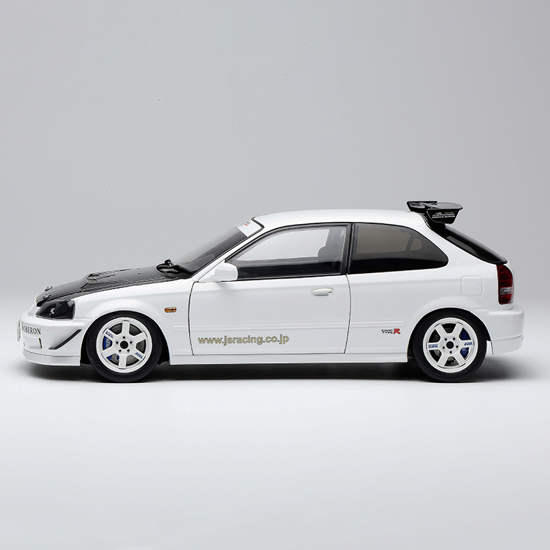 MOTORHELIX MH 1:18 Honda Civic Type R EK9 J's Racing Diecast Model – Full Detail JDM