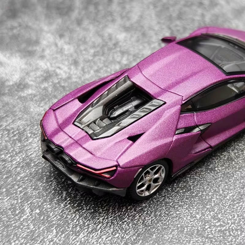MINI GT 1:64 Lamborghini Revuelto Viola 30th Matte Diecast Model Car