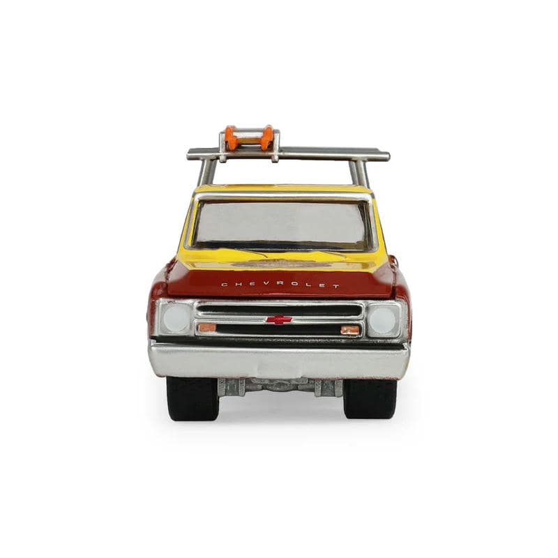 GreenLight 1:64 Chevrolet C-10 Pickup with Ladder Rack Warning Edition Diecast Model