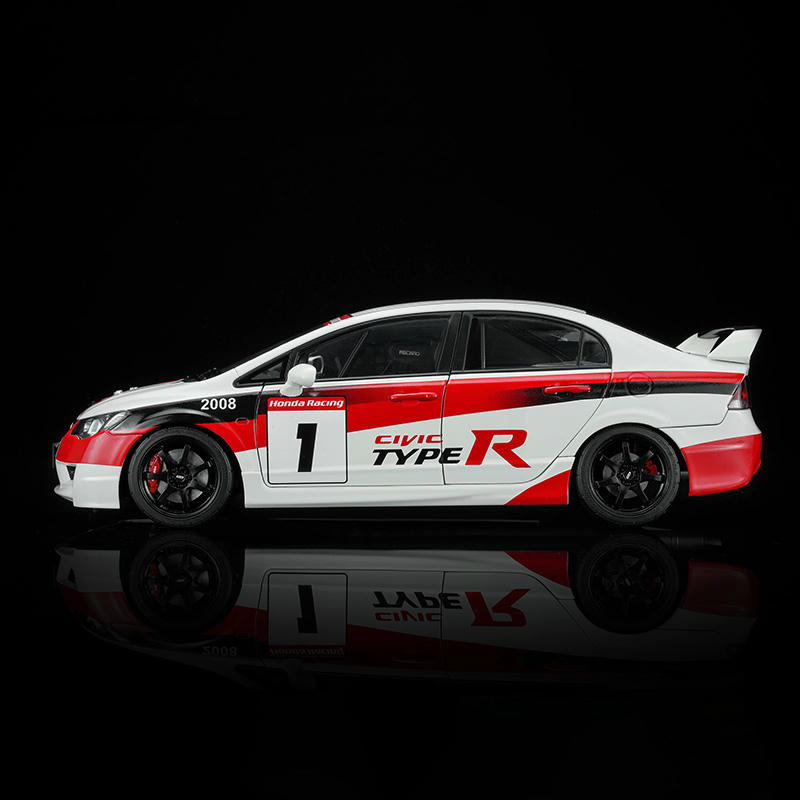 MotorHelix 1:18 Honda Civic Type R (FD2) Japan One-Make Race #1 Diecast Model Car