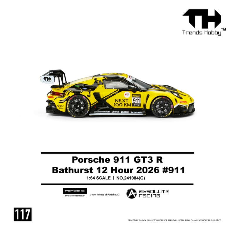 TH 1:64 Porsche 911 GT3 R #911 Bathurst 12 Hour 2026 Diecast Model