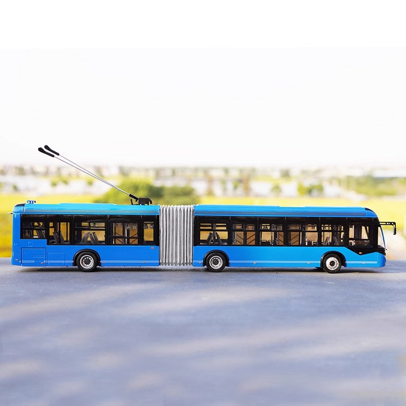 Original 1:42 Yutong Dual-Source Trolleybus Shanghai BRT Diecast Bus Model