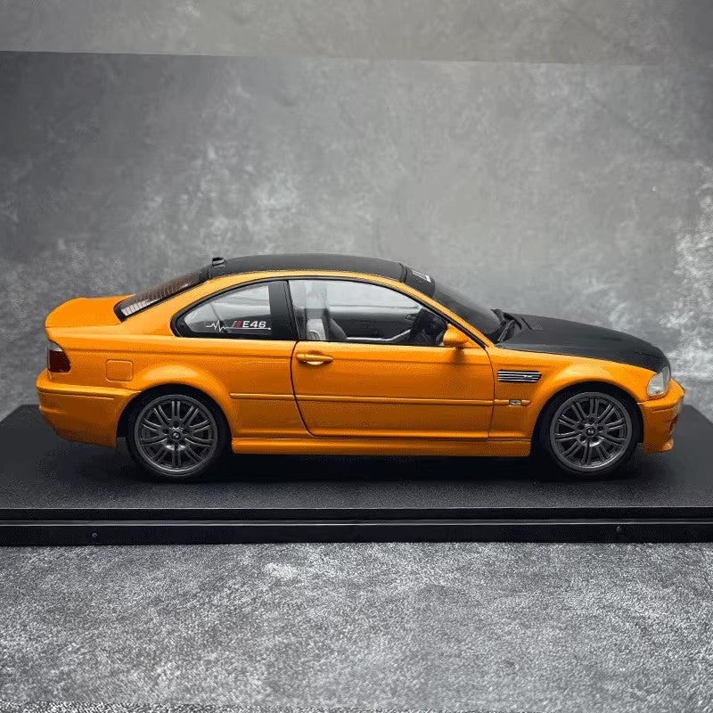 Solido 1:18 BMW E46 M3 Coupe Solido Works Orange 2000 Diecast Model