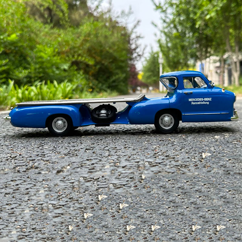 IVY Blue Miracle 1:18 Anhänger Transportfahrzeug Renntransporter Legierung Automodell