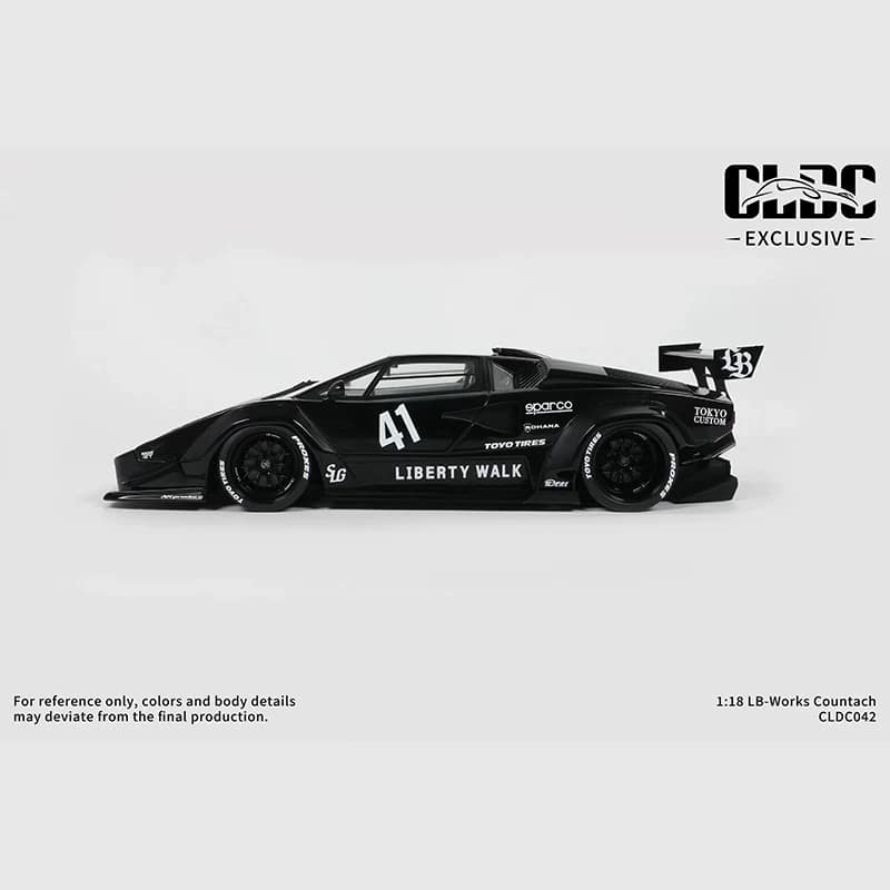 GT Spirit 1:18 LBWK Lamborghini Countach Resin Model Car with Display Case – Premium JDM Style