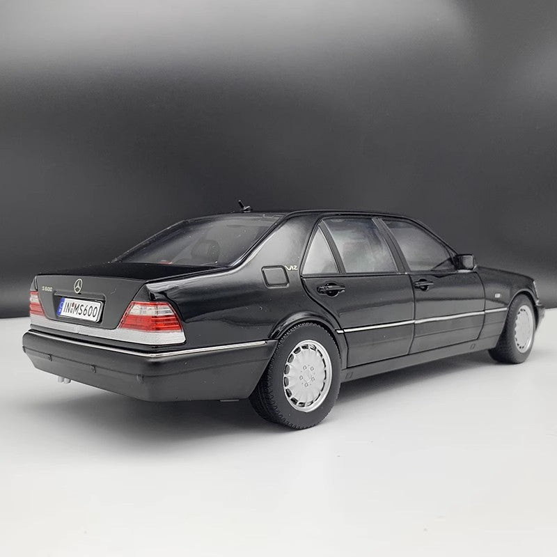 1/18 original 1990 Mercedes-Benz S600 W140 Tiger Head Benz Black diecast car model classic car