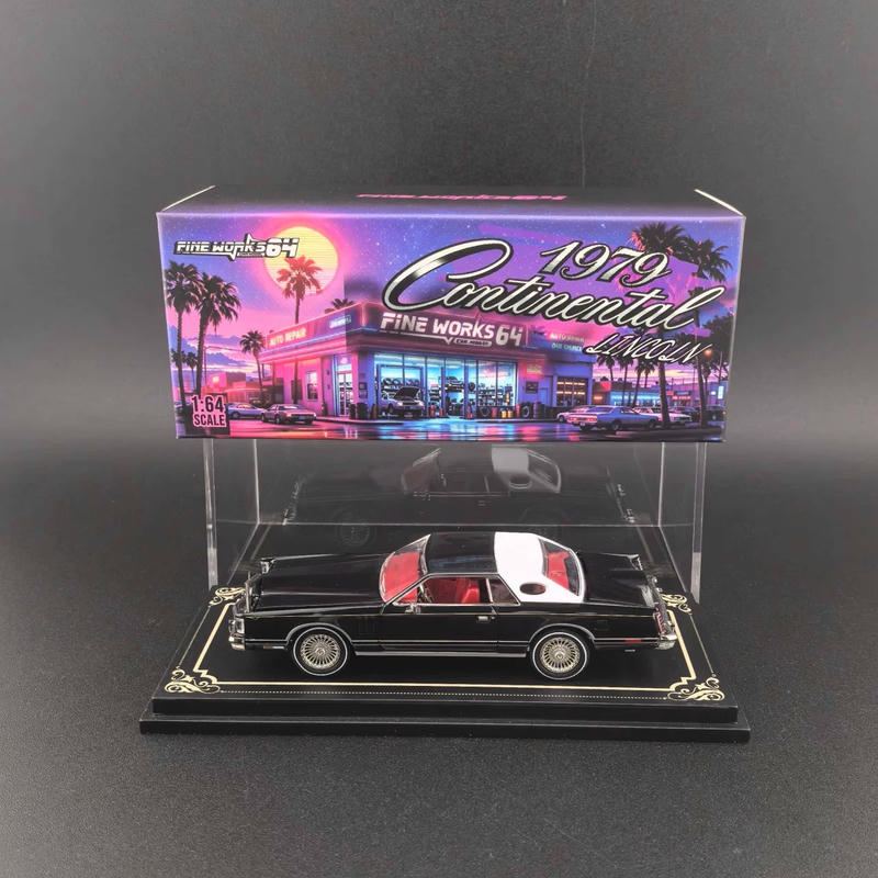 Fine Works 1979 Lincoln Continental Mark V Lowrider 1:64 Diecast Model Car