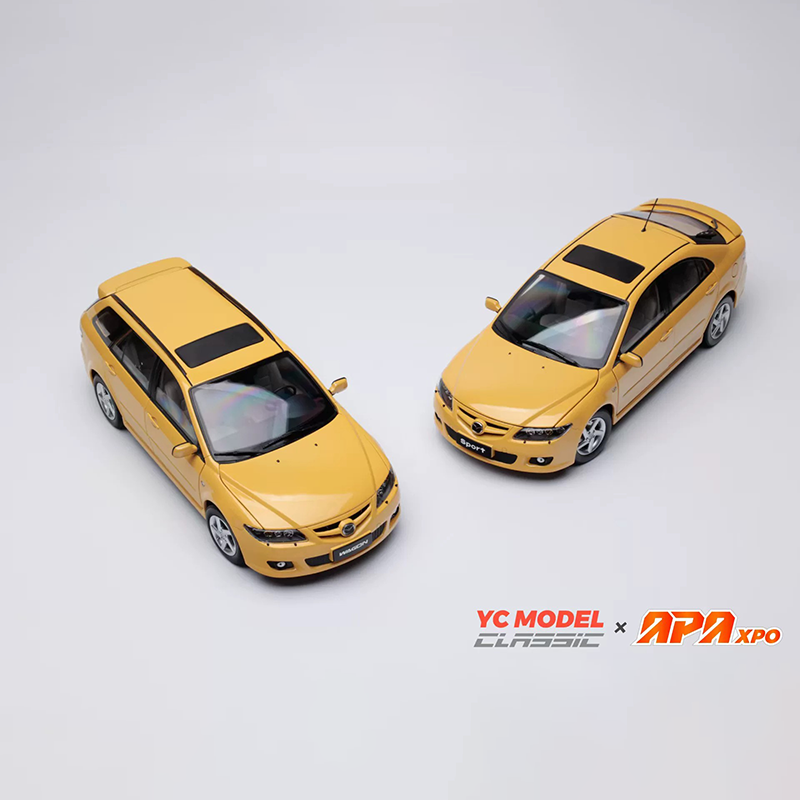 YC Model × APAxpo 1:18 Mazda 6 Twin Car Set – Diecast Model Cars Gift