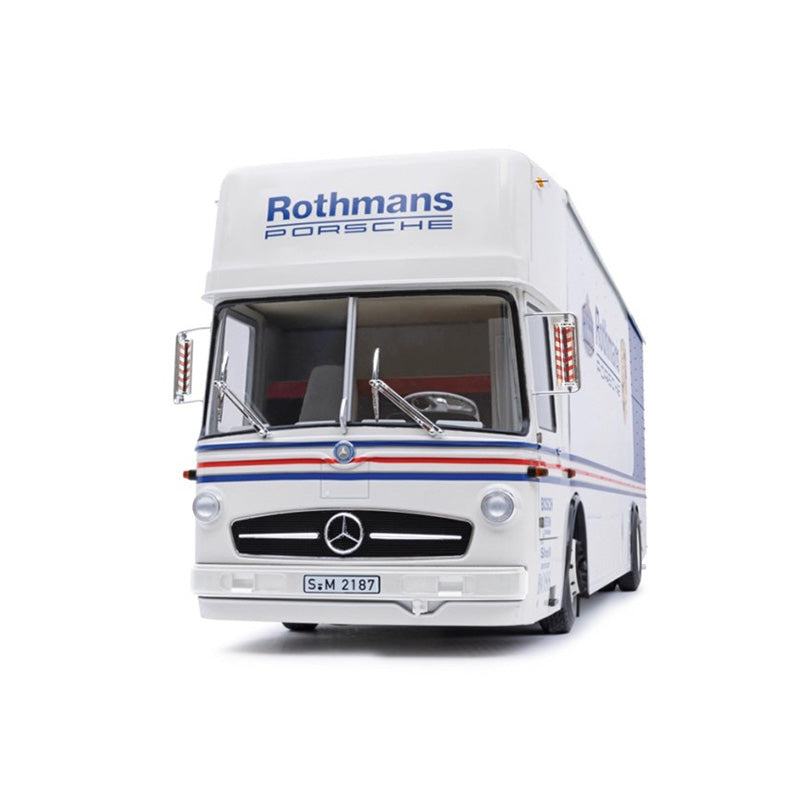 Schuco Mercedes-Benz O317K Porsche Racing Transporter 1:18 Diecast Model – Rothmans Livery