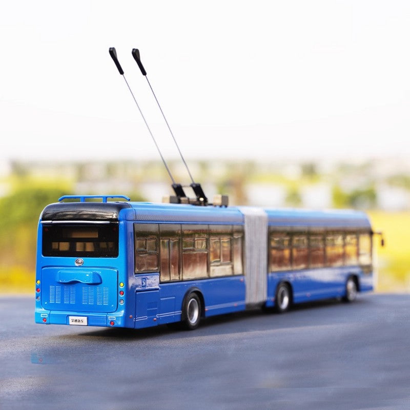 Original 1:42 Yutong Dual-Source Trolleybus Shanghai BRT Diecast Bus Model