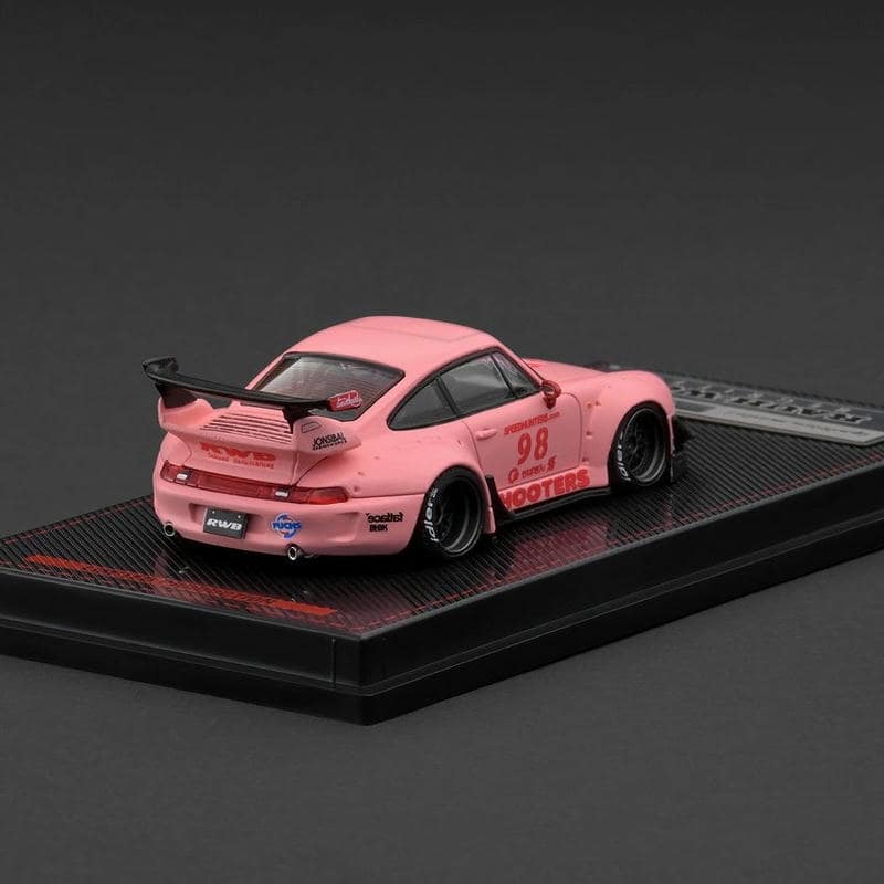 Ignition Model 1:64 Porsche RWB 993 Low Wing Matte Pink Diecast