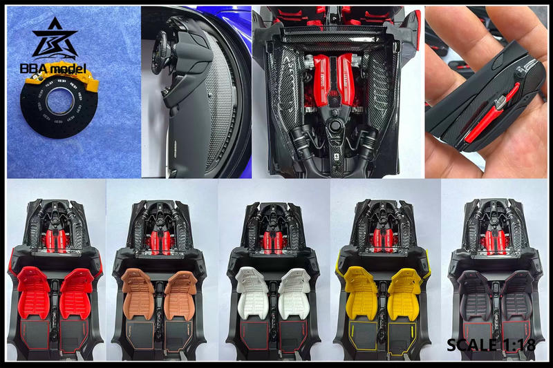BBA Ferrari 488 GTB Novitec 1:18 Resin Model Car