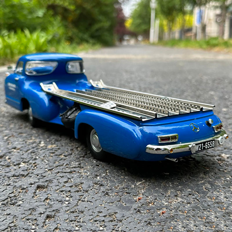 IVY Blue Miracle 1:18 Anhänger Transportfahrzeug Renntransporter Legierung Automodell