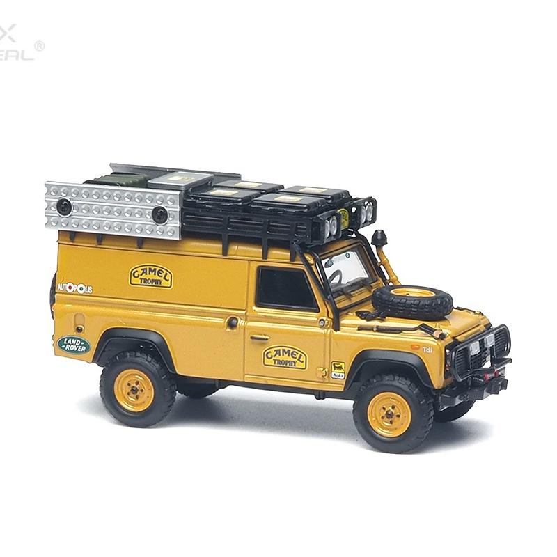AR BOX 1:64 Land Rover Defender 110 Camel Trophy Tanzania Burundi Expedition Diecast Model Car