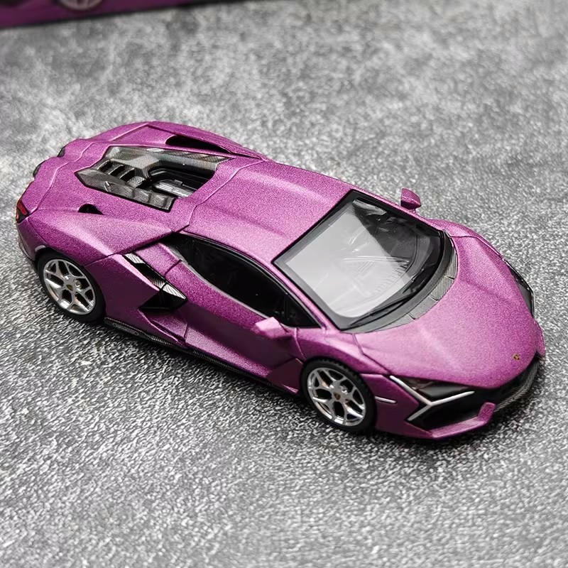 MINI GT 1:64 Lamborghini Revuelto Viola 30th Matte Diecast Model Car